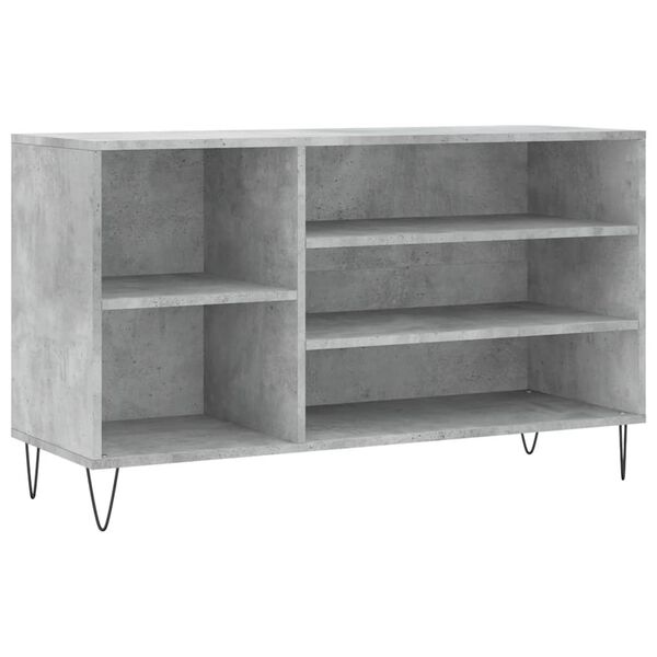 vidaXL Shoe Cabinet Concrete grey Engineered wood Medium Shoe Cabinet