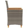 vidaXL Garden Chair Grey PE rattan 23.2 x 24.0 x 35.4 in