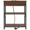vidaXL Bedside Cabinet 2 pcs Brown Oak 16.14 x 12.20 x 20.08 in