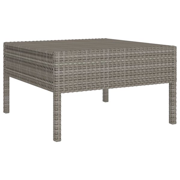 vidaXL Garden Furniture Set Grey and Anthracite PE Rattan Standard