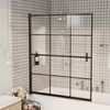 vidaXL Shower Enclosure ESG 45.7"x55.1" Black