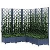 vidaXL Garden Planter Blue Grey PP (polypropylene) Large Planters