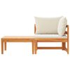 vidaXL Garden Lounge Set Cream White Solid Acacia Wood Medium Durable