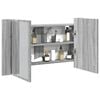 vidaXL LED Mirror Cabinet Grey Sonoma Engineered wood, Acrylic