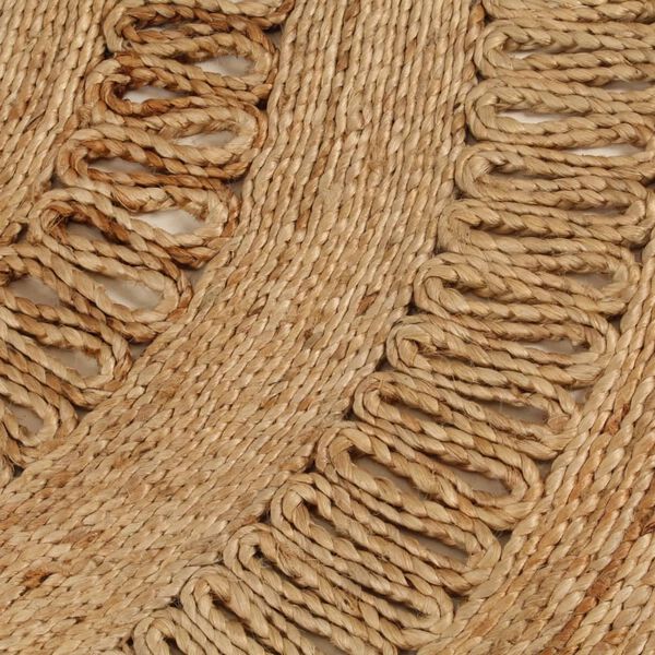 vidaXL Area Rug Natural Jute 100% Jute 47.2 in diameter