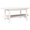 vidaXL Coffee Table White Solid pine wood Coffee Table Oblong Rustic