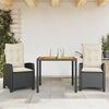 vidaXL Garden Dining Set Black, Cream White