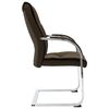 vidaXL Office Chair Brown Polyester Standard Ergonomic Office Chair