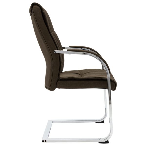vidaXL Office Chair Brown Polyester Standard Ergonomic Office Chair