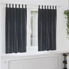 vidaXL Blackout Curtains 2 pcs Dark Grey 55.12 x 68.90 in Velvet