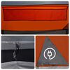 vidaXL Camping Tent Tunnel 3-Person Gray and Orange Waterproof