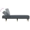 vidaXL Chaise Longue Dark grey Velvet (100% polyester), plywood, metal