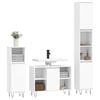 vidaXL Bathroom Furniture Set White Engineered Wood, Iron