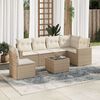 vidaXL Garden Sofa Set Beige PE rattan Multiple pieces Modular