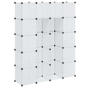 vidaXL Modular Storage White Plastic, Chromed Steel Large Modular