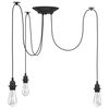 vidaXL Pendant Lamp Black Metal Adjustable height, ceiling mounting