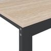 vidaXL Computer Desk Black and Oak Engineered Wood, Powder-Coated Metal