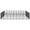 vidaXL Dog Kennel Black Powder-coated steel Large Tough Dog Kennel