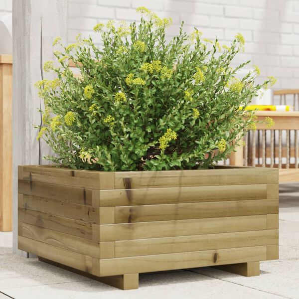 vidaXL Garden Planter Brown Treated pine Large Durable Garden Planter