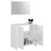 vidaXL Bathroom Furniture Set Shiny white Engineered wood Medium