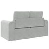 vidaXL Sofa Bed Light Grey 58.27 x 27.95 x 32.68 in Velvet