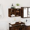 vidaXL Bathroom Wall Cabinet Smoked oak Engineered wood