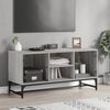 vidaXL TV Cabinet Grey Sonoma Engineered Wood, Glass, Steel Medium