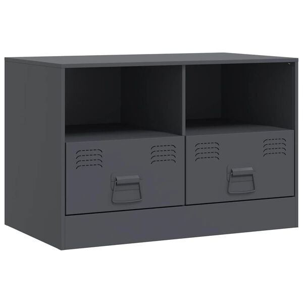 vidaXL TV Cabinet Anthracite Cold-rolled steel Medium TV Cabinet