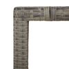 vidaXL Garden Dining Set Grey PE rattan Compact Adjustable Armrests