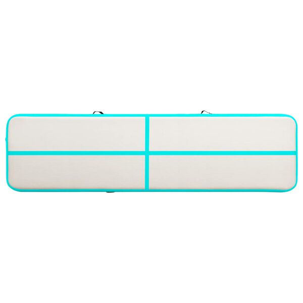 vidaXL Inflatable Gymnastics Mat with Pump 315.0x39.4x5.9" PVC Green