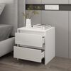 vidaXL Bedside Cabinet White Engineered Wood Regular Bedside Cabinet
