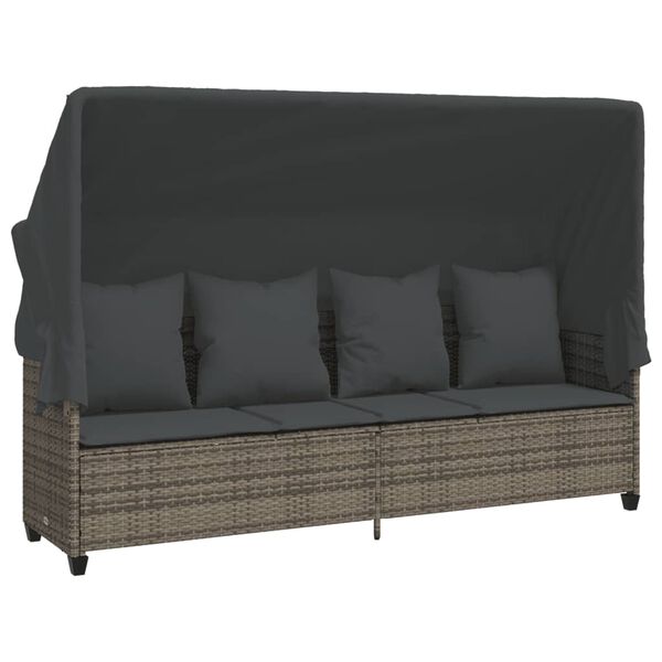 vidaXL Garden Sofa Set Grey, Dark Grey