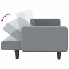 vidaXL Sofa Bed Light Gray 100% polyester, plywood, foam