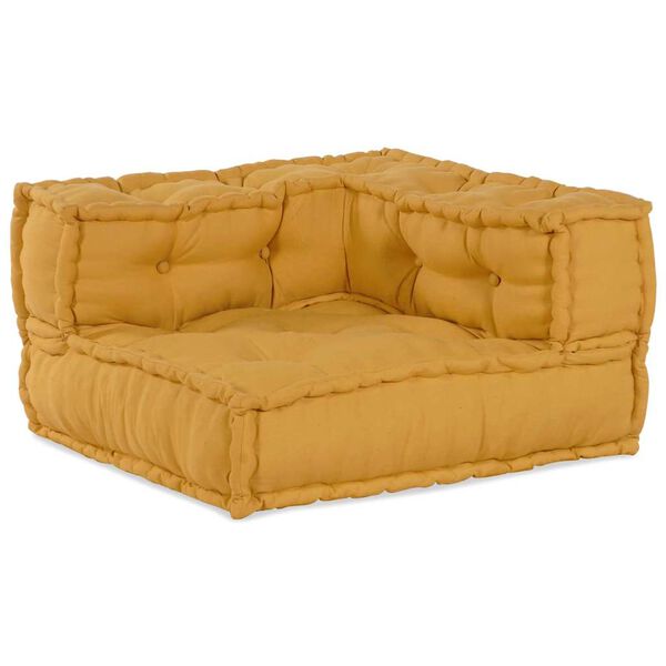 vidaXL Modular Sofa 4 pcs Yellow Fabric