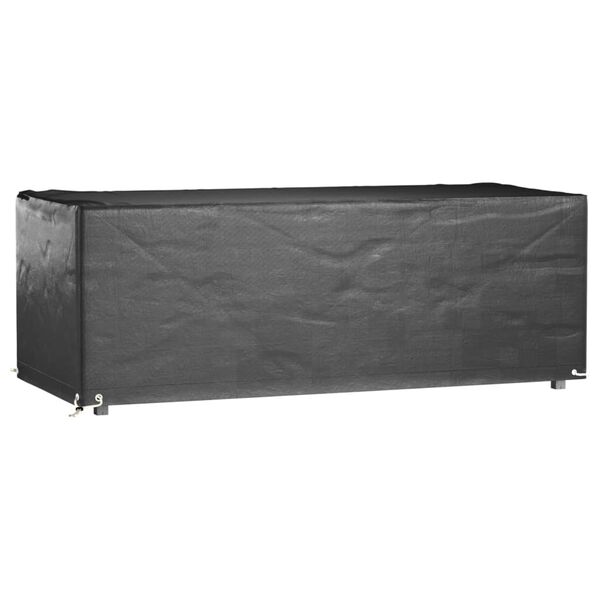 vidaXL Garden Furniture Cover Set of 2 Black Polyethylene