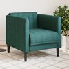 vidaXL Sofa Chair Dark Green Polyester, Plywood, Solid Wood Single