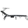 vidaXL Folding Sun Lounger Folding 2 pcs Black 56 x 190 x 81cm fabric