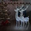 vidaXL Christmas Reindeer Set of 2 Cool White Acrylic XXL