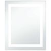 vidaXL Bathroom Mirror Silver Glass, Aluminum 19.7 x 23.6 in
