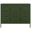 vidaXL Sideboard Olive Green Cold-Rolled Steel Medium Adjustable Feet