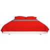 vidaXL Bedspread Red and Gray Microfiber with PP cotton filling