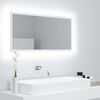 vidaXL Mirror White Engineered wood, acrylic 35.4x3.3x14.6 in