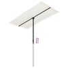 vidaXL Garden Parasol Sand White Aluminum Medium Rotatable