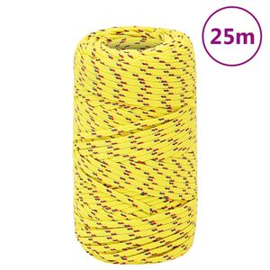 vidaXL Boat Rope Yellow 0.08 " 82.0 ' Polypropylene