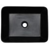 vidaXL Countertop Basin Black and Blue Rectangular 18.1x14.0x5.1" Ceramic