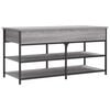 vidaXL Shoe Bench Grey Sonoma Engineered Wood, Metal Medium