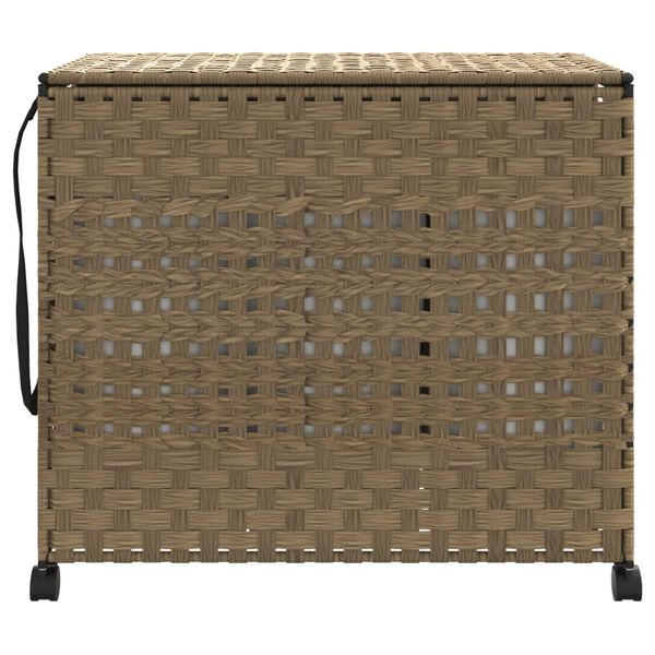vidaXL Laundry Basket with Wheels 26.0x13.8x23.6" Rattan