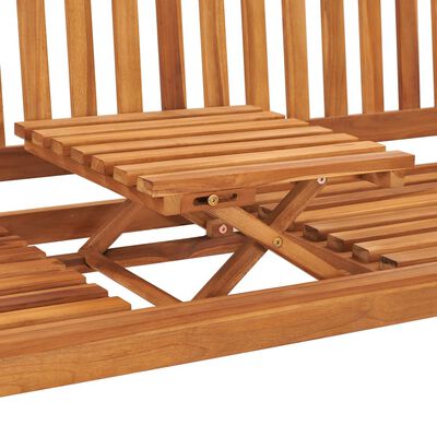 vidaXL 3-Seater Patio Bench with Table 59.1" Solid Teak Wood