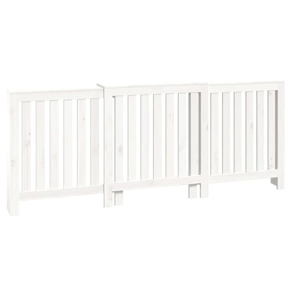 vidaXL Radiator Cover White 82.7x8.3x33.5" Solid Wood Pine