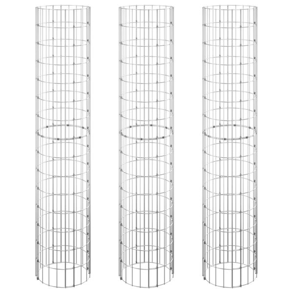vidaXL Gabion Raised Bed Silver Galvanized steel Large Durable